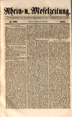 Rhein- und Mosel-Zeitung Freitag 10. September 1847