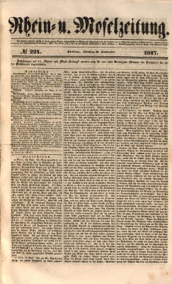 Rhein- und Mosel-Zeitung Dienstag 28. September 1847