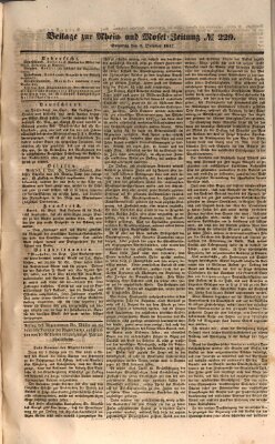 Rhein- und Mosel-Zeitung Sonntag 3. Oktober 1847