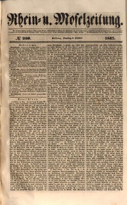 Rhein- und Mosel-Zeitung Dienstag 5. Oktober 1847