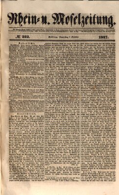 Rhein- und Mosel-Zeitung Donnerstag 7. Oktober 1847