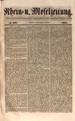 Rhein- und Mosel-Zeitung Donnerstag 14. Oktober 1847