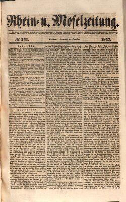 Rhein- und Mosel-Zeitung Sonntag 17. Oktober 1847