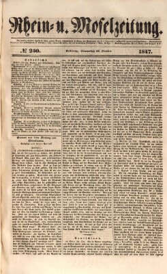 Rhein- und Mosel-Zeitung Donnerstag 28. Oktober 1847