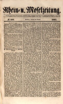 Rhein- und Mosel-Zeitung Freitag 29. Oktober 1847