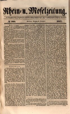 Rhein- und Mosel-Zeitung Dienstag 16. November 1847