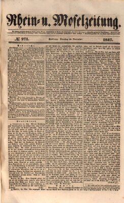 Rhein- und Mosel-Zeitung Dienstag 23. November 1847