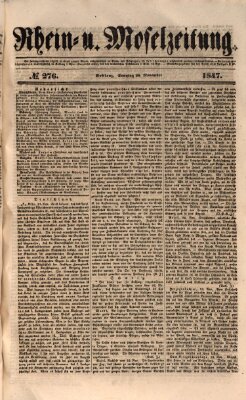 Rhein- und Mosel-Zeitung Sonntag 28. November 1847