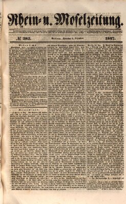 Rhein- und Mosel-Zeitung Sonntag 5. Dezember 1847