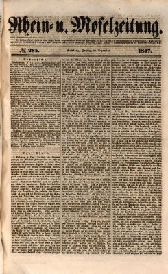 Rhein- und Mosel-Zeitung Freitag 10. Dezember 1847