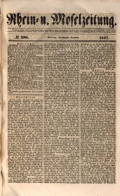 Rhein- und Mosel-Zeitung Samstag 11. Dezember 1847