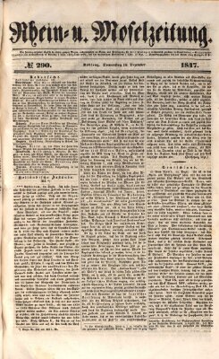 Rhein- und Mosel-Zeitung Donnerstag 16. Dezember 1847