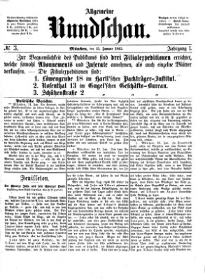 Allgemeine Rundschau Sonntag 15. Januar 1865