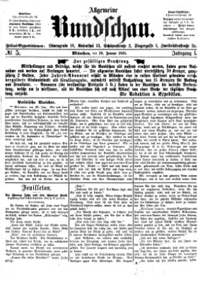 Allgemeine Rundschau Sonntag 29. Januar 1865