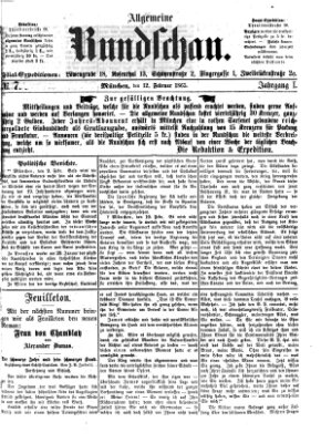 Allgemeine Rundschau Sonntag 12. Februar 1865