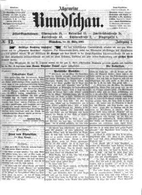 Allgemeine Rundschau Sonntag 19. März 1865