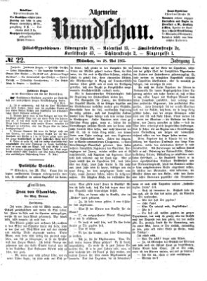 Allgemeine Rundschau Sonntag 28. Mai 1865