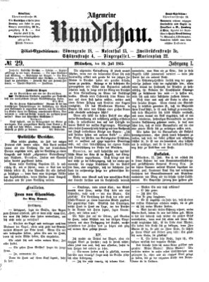 Allgemeine Rundschau Sonntag 16. Juli 1865