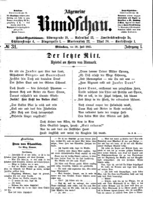 Allgemeine Rundschau Sonntag 30. Juli 1865