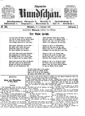 Allgemeine Rundschau Sonntag 3. September 1865