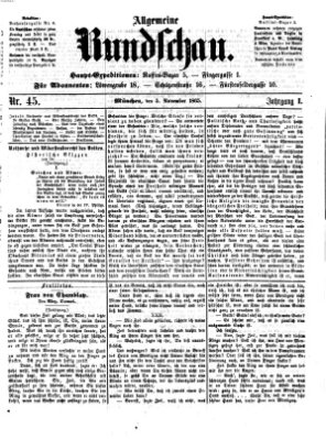 Allgemeine Rundschau Sonntag 5. November 1865