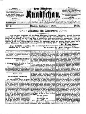 Neue Münchener Rundschau Samstag 6. Oktober 1866