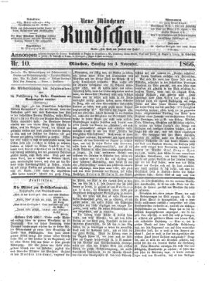 Neue Münchener Rundschau Samstag 3. November 1866