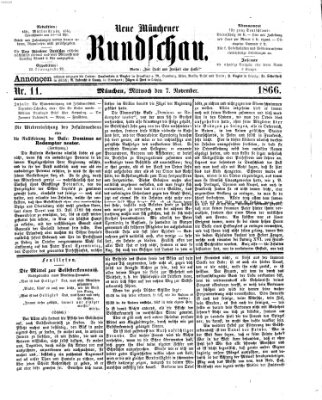 Neue Münchener Rundschau Mittwoch 7. November 1866