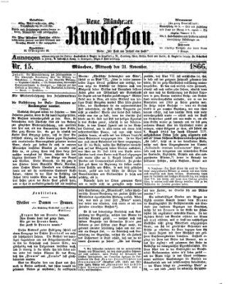 Neue Münchener Rundschau Mittwoch 21. November 1866