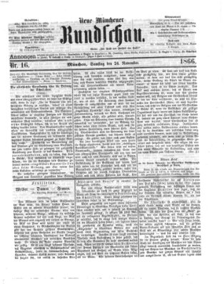 Neue Münchener Rundschau Samstag 24. November 1866