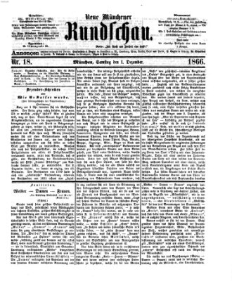 Neue Münchener Rundschau Samstag 1. Dezember 1866