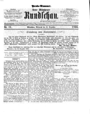 Neue Münchener Rundschau Mittwoch 12. Dezember 1866