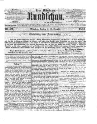 Neue Münchener Rundschau Samstag 15. Dezember 1866