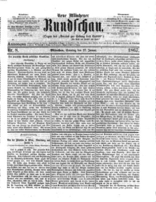 Neue Münchener Rundschau Sonntag 27. Januar 1867