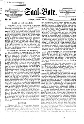 Saal-Bote Samstag 27. Oktober 1866