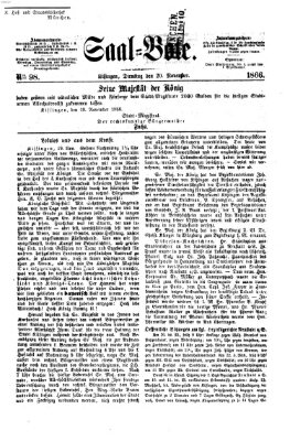 Saal-Bote Dienstag 20. November 1866