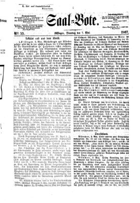 Saal-Bote Dienstag 7. Mai 1867