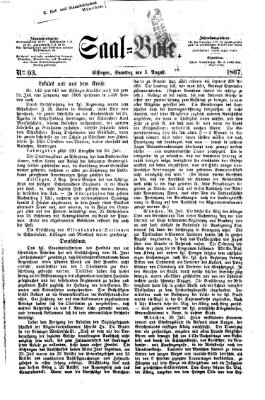 Saal-Bote Samstag 3. August 1867