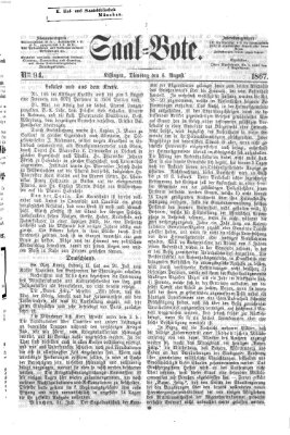 Saal-Bote Dienstag 6. August 1867