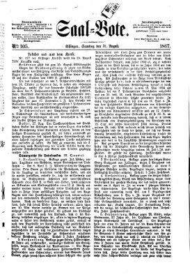 Saal-Bote Samstag 31. August 1867