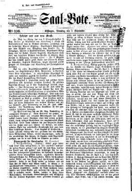 Saal-Bote Dienstag 3. September 1867