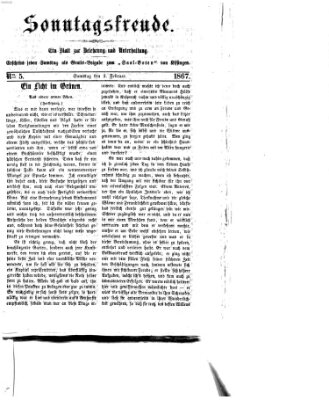 Saal-Bote Samstag 2. Februar 1867