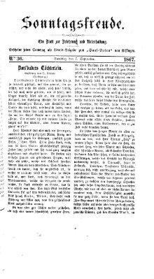 Saal-Bote Samstag 7. September 1867