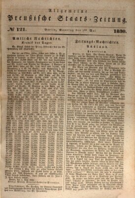 Allgemeine preußische Staats-Zeitung Sonntag 2. Mai 1830