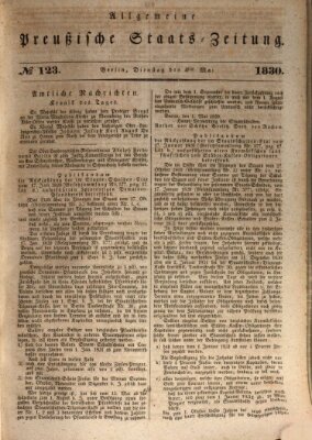 Allgemeine preußische Staats-Zeitung Dienstag 4. Mai 1830