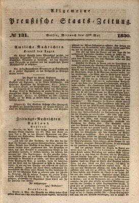 Allgemeine preußische Staats-Zeitung Mittwoch 12. Mai 1830