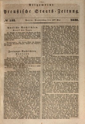 Allgemeine preußische Staats-Zeitung Donnerstag 13. Mai 1830