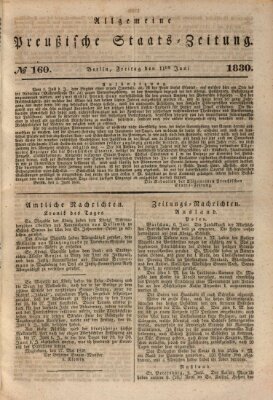 Allgemeine preußische Staats-Zeitung Freitag 11. Juni 1830