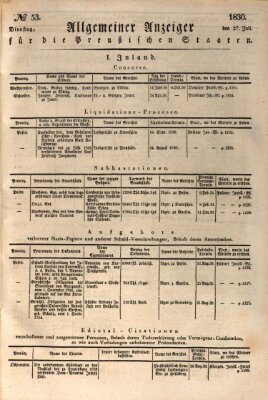 Allgemeine preußische Staats-Zeitung Sonntag 27. Juni 1830