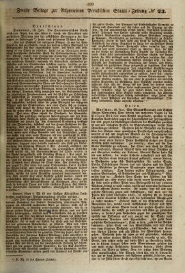 Allgemeine preußische Staats-Zeitung Sonntag 23. Januar 1831